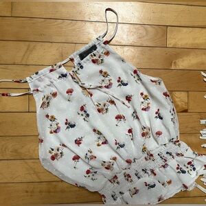 Floral Women's empire neck tank top